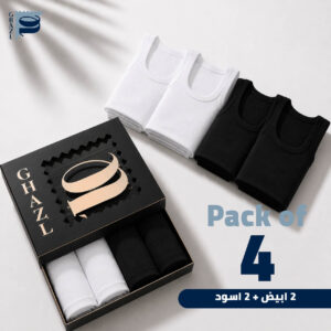 ٢ ابيض ٢ اسود  Pack of4 1388 ٤ قطع
